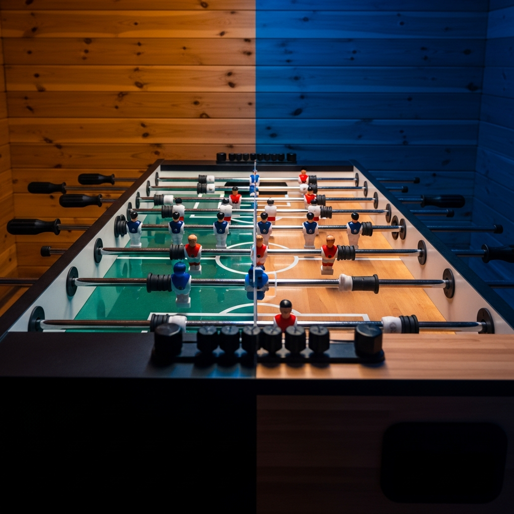 Babyfoot pour enfant adapté en hauteur et sécurisé